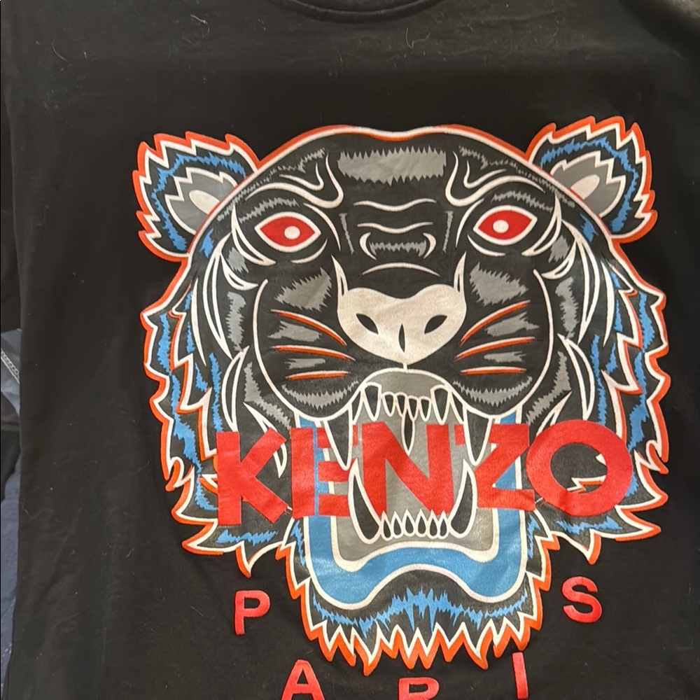 Kenzo unisex  Black Tiger Graphic T-Shirt